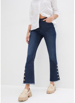 Jeans bootcut cropped con bottoni decorativi, bpc selection