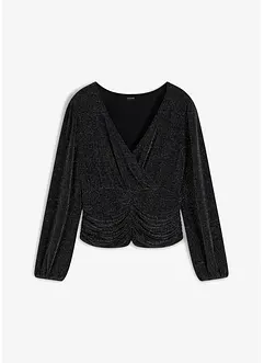 Maglia a maniche lunghe glitterata, bonprix