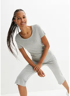T-shirt lunga con scritta (pacco da 2), bonprix