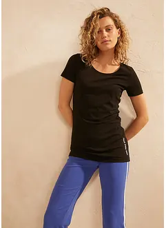 T-shirt lunga con scritta (pacco da 2), bonprix