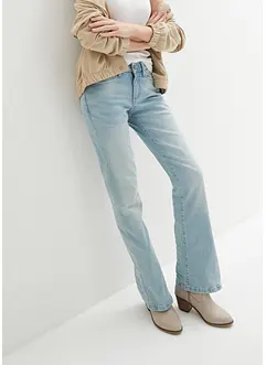 Jeans elasticizzati bootcut, mid waist, bonprix