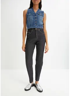 Mom jeans elasticizzati, a vita alta, bonprix