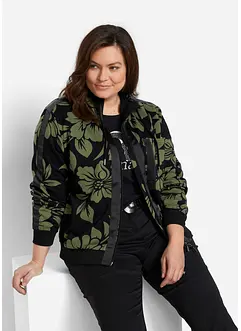 Felpa con zip e cotone, bonprix