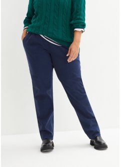 Pantaloni jogger in twill con elastico e coulisse, bpc bonprix collection