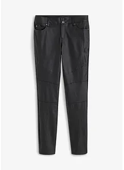 Pantaloni in similpelle stile biker, bonprix