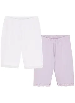 Pantaloncini con pizzo (pacco da 2) con cotone biologico, bonprix