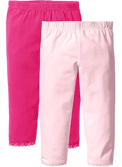 Leggings a pinocchietto con cotone biologico (pacco da 2), bonprix
