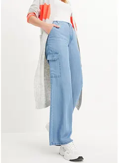 Jeans wide leg a vita alta con cinta comoda, bpc bonprix collection