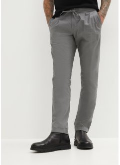 Pantaloni chino con pinces in misto lino regular fit, tapered, bpc selection