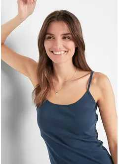 Top con spalline sottili in puro cotone (pacco da 3), bonprix