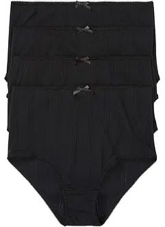 Slip a vita alta in cotone leggero (pacco da 4), bonprix