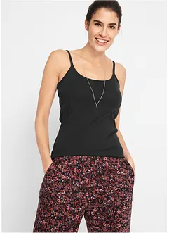 Top con spalline sottili in puro cotone (pacco da 3), bonprix