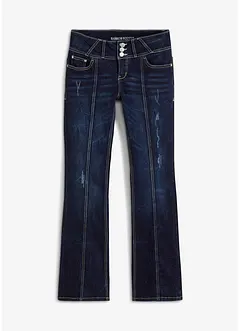 Jeans bootcut elasticizzati, vita media, bonprix