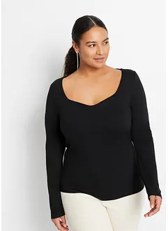 Maglia a maniche lunghe in viscosa, bonprix