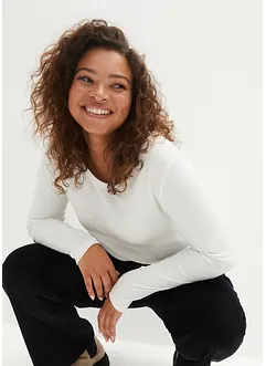 Maglia a maniche lunghe in puro cotone biologico, bonprix