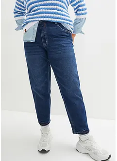 Mom jeans cropped, a vita alta, bonprix