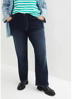 Jeans elasticizzati wide leg, vita alta, bonprix