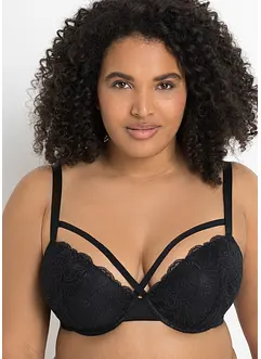 Reggiseno con coppe preformate, ferretto e pizzo delicato, bonprix