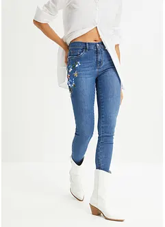 Jeans skinny, a vita media, bonprix