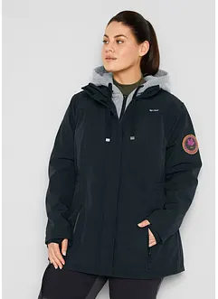 Giacca lunga 2 in 1 in softshell idrorepellente, bonprix