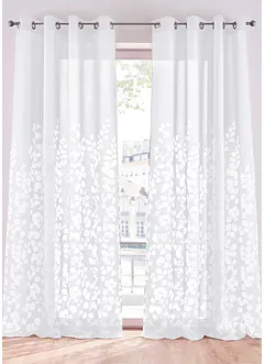 Tenda  in tessuto devoré con foglie (pacco da 1), bonprix