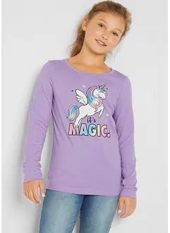 Maglia a maniche lunghe in puro cotone biologico (pacco da 2), bonprix