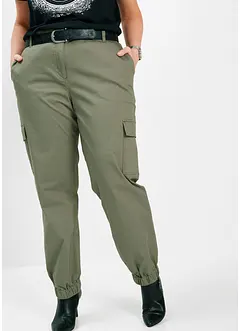 Pantaloni cargo elasticizzati con cotone, bonprix