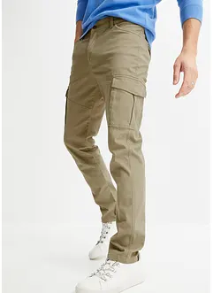 Pantaloni cargo elasticizzati slim fit straight, bonprix