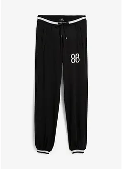 Pantaloni in felpa di misto cotone elasticizzato, bonprix