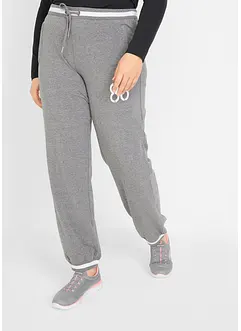 Pantaloni in felpa di misto cotone elasticizzato, bonprix