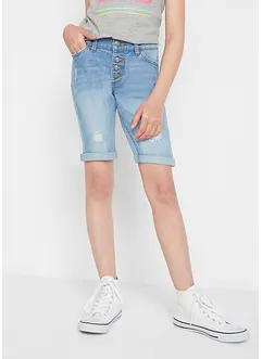 Bermuda di jeans elasticizzati, vita media, bonprix