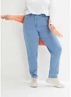 Mom jeans elasticizzati, a vita alta, bonprix