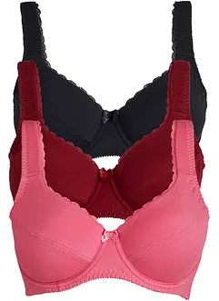 Reggiseno con ferretto e cotone biologico morbido (pacco da 3), bonprix
