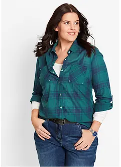 Camicia a quadri in puro cotone, bonprix