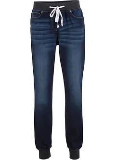 Jeans boyfriend con cinta comoda, vita media, bonprix