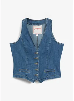 Gilet in jeans elasticizzato, bonprix