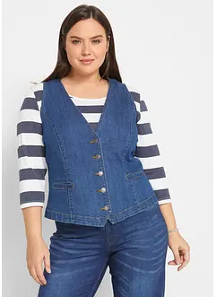 Gilet in jeans elasticizzato, bonprix