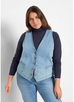 Gilet in jeans elasticizzato, bonprix