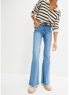 Jeans a zampa con fondo sfrangiato, RAINBOW
