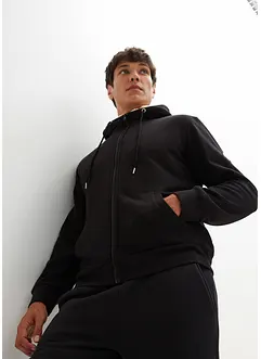 Felpa termica con zip, cappuccio e fodera effetto peluche, bonprix