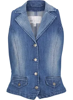 Gilet in jeans elasticizzato, bonprix