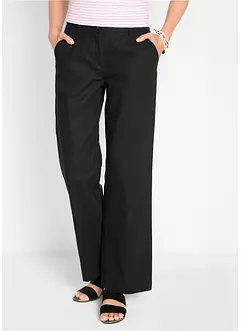 Pantaloni in misto lino con cinta comoda, bonprix