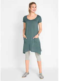Abito corto in cotone con filato fiammato, bonprix