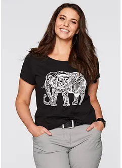T-shirt in cotone con stampa, bonprix