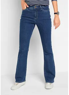 Jeans bootcut in cotone biologico, vita media, bonprix