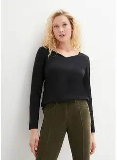 Maglia a maniche lunghe aderente (pacco da 2), bonprix