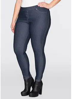 Leggings effetto jeans in misto cotone, bonprix
