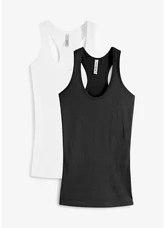 Canotta a costine in puro cotone biologico (pacco da 2), bonprix