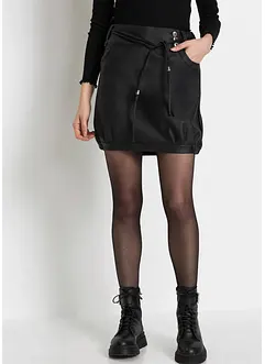 Gonna in similpelle con cintura, bonprix