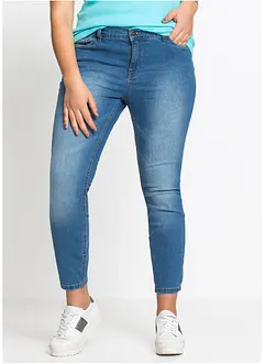 Jeans skinny cropped, vita media, bonprix